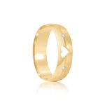 Par Aliança Ouro 10k  Abaulada  Zircônia  5,5mm  (801619/1664)