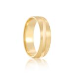 Par Aliança Ouro 10k  Abaulada  Zircônia  5,5mm  (801633/1671)