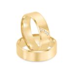 Par Aliança Ouro 10k  Reta  Anatômica  Zircônia  5,5mm  (801623/1666)
