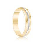Par Aliança Ouro 10k  Abaulada  Zircônia  4mm  (801605/1658)