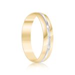 Par Aliança Ouro 10k  Abaulada  Zircônia  4mm  (801605/1658)
