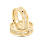 Par Aliança Ouro 10k  Côncavo  Zircônia  5,7mm  (801613/1661)