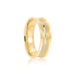 Par Aliança Ouro 10k  Côncavo  Zircônia  5,7mm  (801613/1661)
