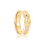 Par Aliança Ouro 10k  Côncavo  Zircônia  5,7mm  (801613/1661)