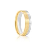Par Aliança Ouro 10k  Reta Anatômica  Zircônia  5,5mm  (801615/1662)