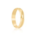 Par Aliança Ouro 10k  Côncavo  Zircônia  4mm  (801625/1667)