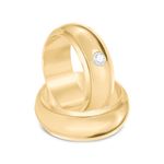 Par Aliança Ouro 10k  Abaulada  Zircônia  7,8mm  (801556/1642)