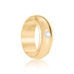 Par Aliança Ouro 10k  Abaulada  Zircônia  7,8mm  (801556/1642)