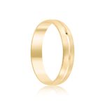 Par Aliança Ouro 10k  Abaulada  Zircônia  4mm  (801595/1653)
