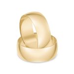 Par Aliança Ouro 10k  Abaulada  Zircônia  7mm  (801737/2180)