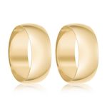 Par Aliança Ouro 10k  Abaulada  Zircônia  7mm  (801737/2180)