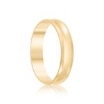 Par Aliança Ouro 10k  Côncavo  Zircônia  4mm  (801591/1651)