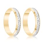 Par Aliança Ouro 10k  Abaulada 4mm  (801572)