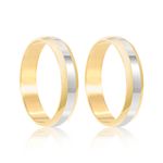 Par Aliança Ouro 10k  Abaulada  4mm  (801569)