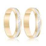 Par Aliança Ouro 10k  Abaulada  4mm  (801570)