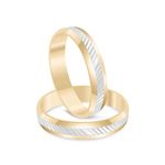 Par Aliança Ouro 10k  Abaulada  4mm  (801570)