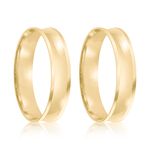 Par Aliança Ouro 10k  Côncavo  4mm  (801565)