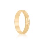 Par Aliança Ouro 10k  Reta  4mm  (801563)