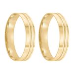 Par Aliança Ouro 18k Reta 4mm (801989)