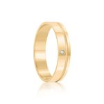 Aliança Ouro 18k Individual Reta 4mm Diamante 1 pts (801396/801394)