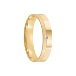 Aliança Ouro 18k individual Reta 4mm Diamante 1 pts (802026/802027)