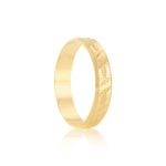 Aliança Ouro 18k Individual Reta 4mm (801352)