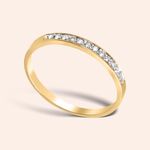 Anel Ouro 18K Aparador Diamante 12 Pontos 304731