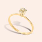 Anel Ouro 18K Chuveiro Diamante 3,5 Pontos