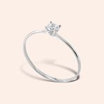 Anel Ouro 18K Solitário Zircônia 309802