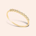 Anel Ouro 18k Aparador Zircônia 312197