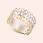 Anel Ouro 18k Coração Vazado 312375