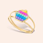 Anel Ouro 18k Infantil Pop It Cupcake 312609