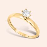 Anel Ouro 18k Solitário Moissanite 312729