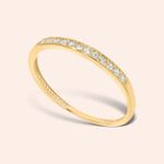 Anel Ouro 18k Aparador Zircônia 313290