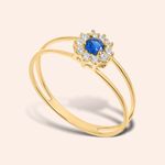 Anel Ouro 18k Vazado Zircônia 313294