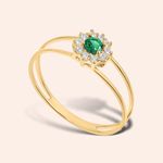 Anel Ouro 18k Vazado Zircônia 313294