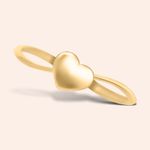 Anel Ouro 18k Coração 313296