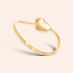 Anel Ouro 18k Coração 313296