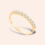 Meia Aliança Ouro 18k Diamante 22,5 pontos Coleção RV 1600481