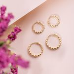 Brinco Ouro 18K Argola Redondo Torcido 105110