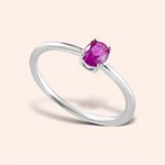 Anel Prata Solitário Zircônia 313338