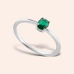 Anel Prata Solitário Zircônia 313338