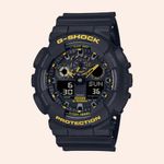Relógio Casio G-shock Preto e Amarelo Analógico Digital GA-100CY-1ADR