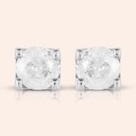 Brinco Ouro 18K Diamante 8 Pontos 101803