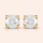Brinco Ouro 18K Diamante 8 Pontos 103522