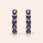 Brinco Ouro 18K Safira 104578