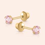 Brinco Ouro 18k Infantil Mosquitinho Zircônia 2,5mm 104591