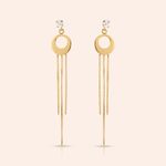 Brinco Ouro 18k Zircônia Veneziana 104703