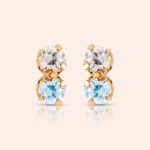 Brinco Ouro 18K Infantil Zircônia 104713