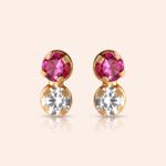 Brinco Ouro 18K Infantil Zircônia 104713